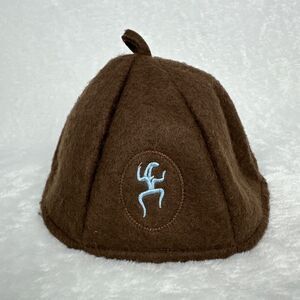 Brownie Girl Scout Hat Size Medium Brown Blue Little Girls Polyester